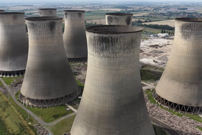 World-record breaking demolition of Cottam Power Station