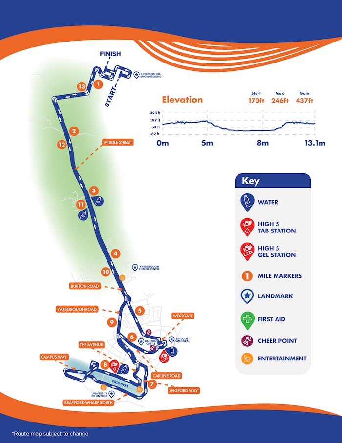 half marathon route map 25