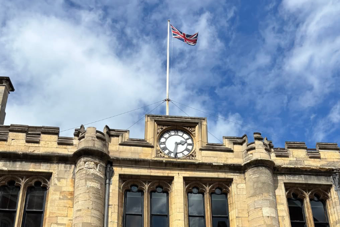 Stonebow clock in tick-tock condition once again.
