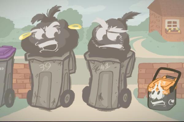 Cartoon fun has serious food waste message