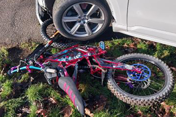 Electric bike rider tried to escape police