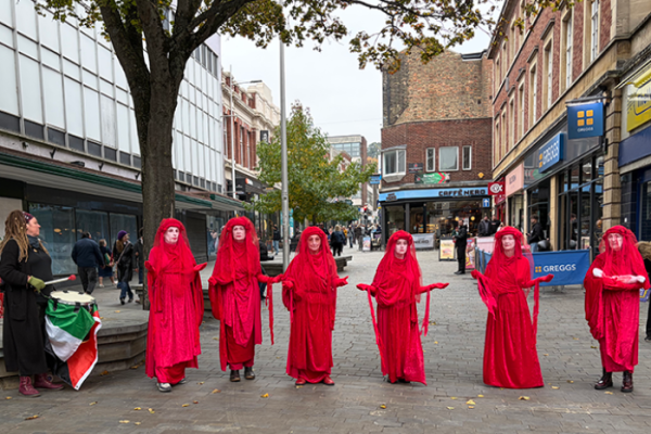 Red Rebels’ city centre protest