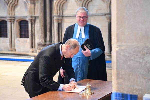 Royal visit at Lincoln Cathedral
