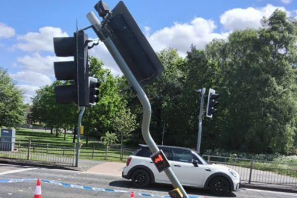 Traffic disruption as crossing repaired